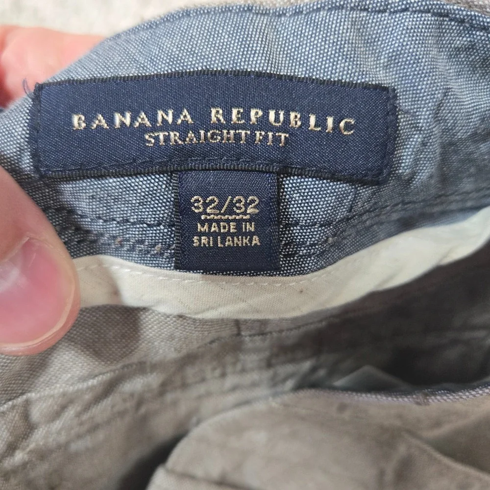 Banana Republic Pants Mens 32x32 Gray Linen Blend straight